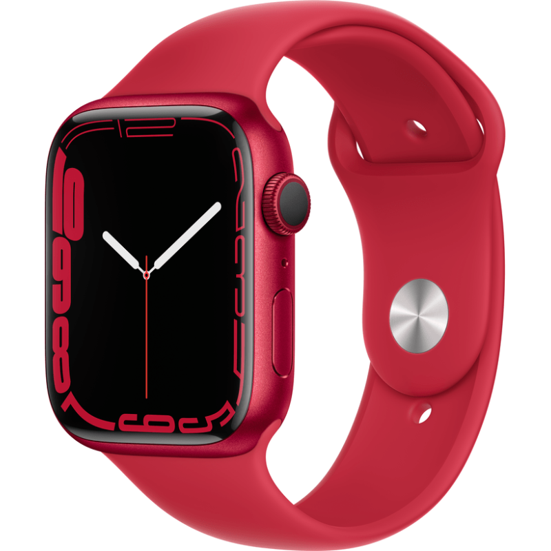 Apple Watch Series 7  GPS  45 mm  Caixa de Alumínio em Roxo  Correia desportiva Roxa