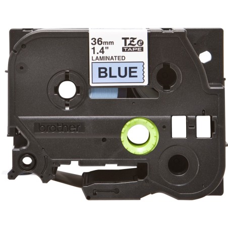 Fita Original Brother TZe561 Laminada Texto Preto em Fundo Azul  36mm x 8 metros