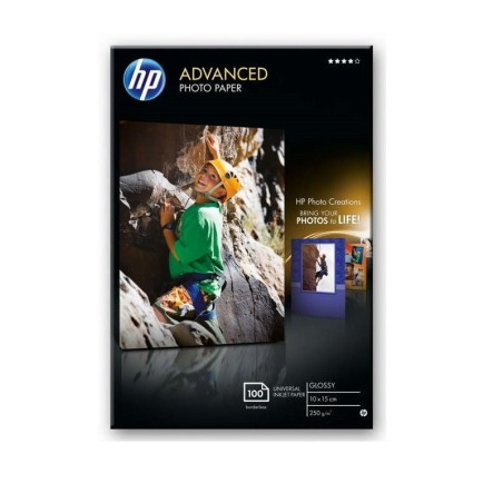 Papel Fotográfico HP Advanced Q8692A  10 x 15cm   250g   100 Folhas   Brillante