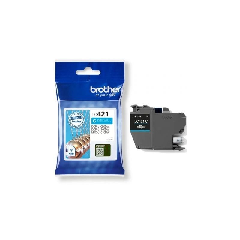 Tinteiro Original Brother LC421C Ciano Tinteiro Original Brother LC421C Ciano