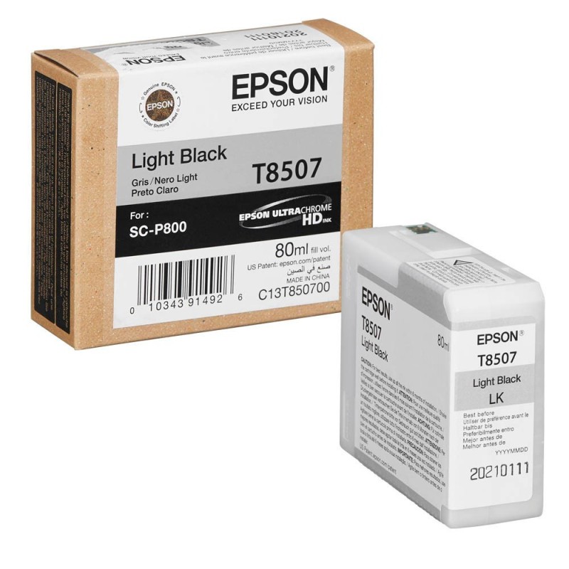 Tinteiro Original Epson T8507 Preto Claro Tinteiro Original Epson T8507 Preto Claro