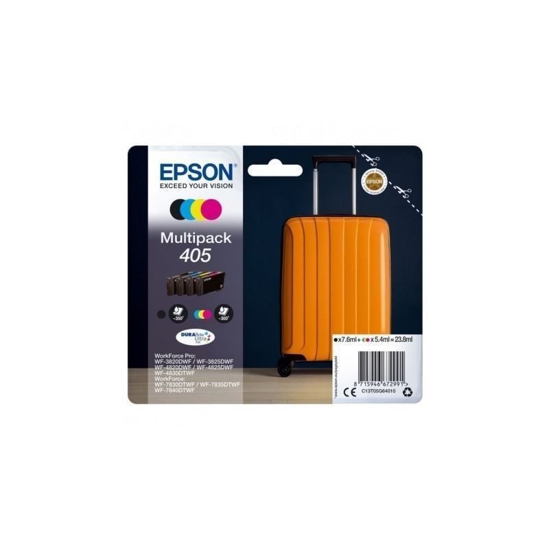 Tinteiro Original Multipack Epson nº405 Preto Azul Amarelo Magenta Tinteiro Original Multipack Epson nº405 Preto Azul Amarelo Magenta