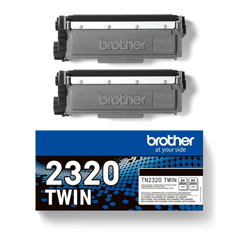Toner Original Multipack Brother TN2320TWIN Pack 2x Pretos Toner Original Multipack Brother TN2320TWIN Pack 2x Pretos