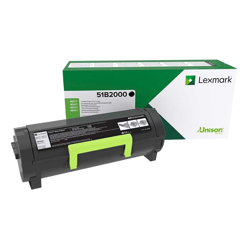 Toner Original Lexmark 51B2000 Preto