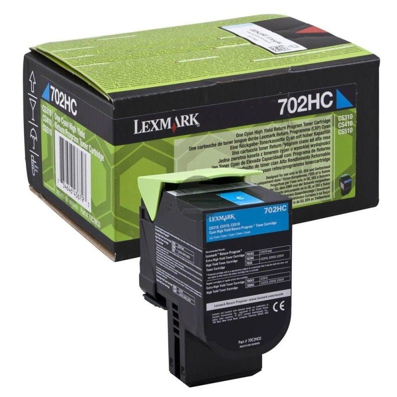 Toner Original Lexmark 702 Azul Toner Original Lexmark 702 Azul
