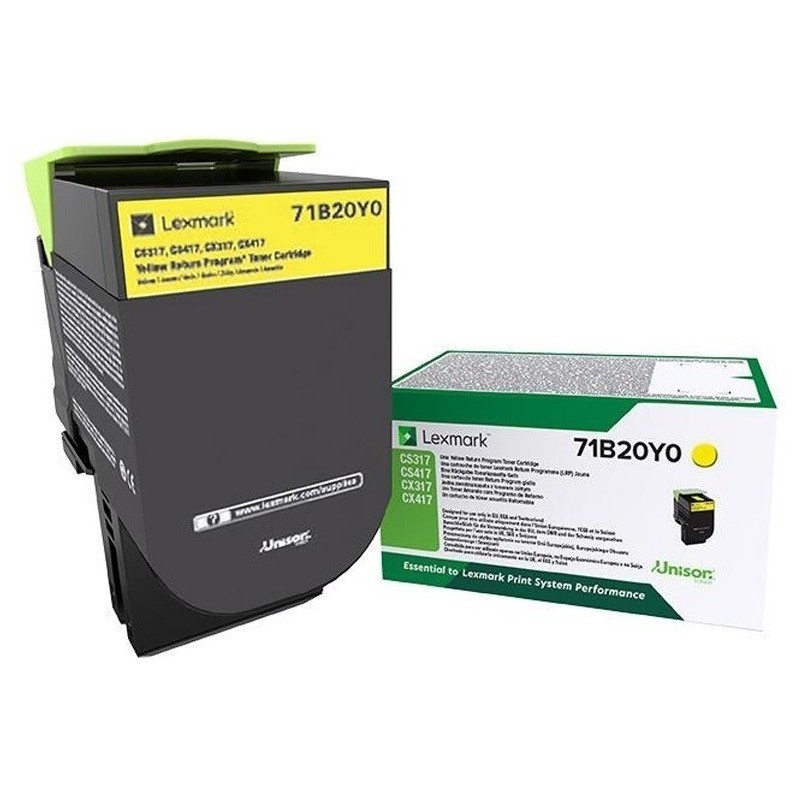 Toner Original Lexmark 71B20Y0 Amarelo Toner Original Lexmark 71B20Y0 Amarelo